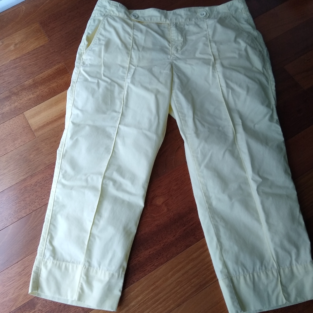 Loft cropped/capri yellow pants